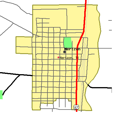 Mertzon map