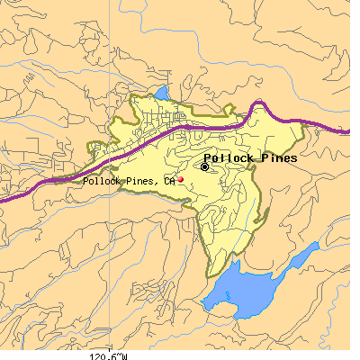 Pollock Pines map