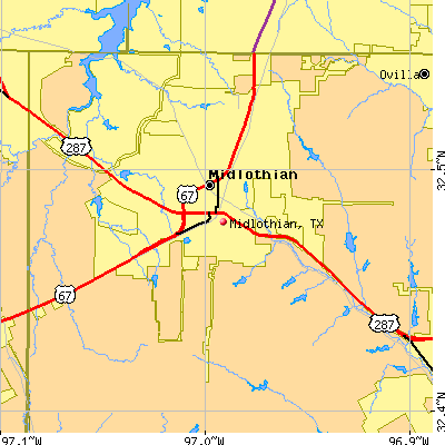 Midlothian map