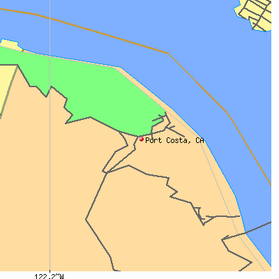 Port Costa map