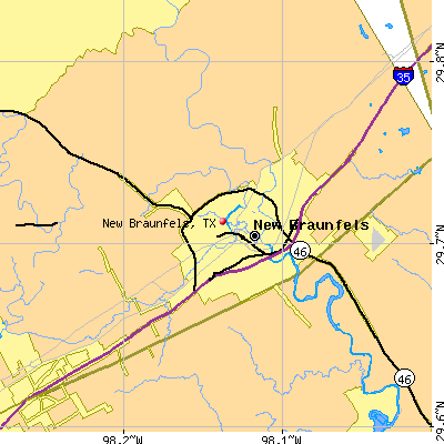 New Braunfels map