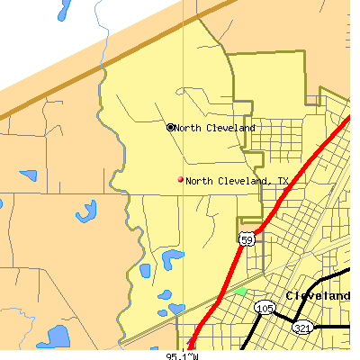 North Cleveland map