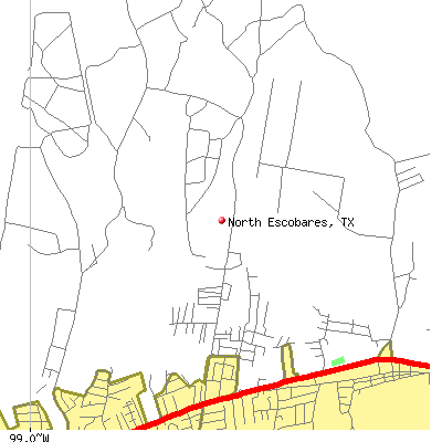 North Escobares map