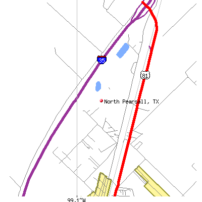 North Pearsall map