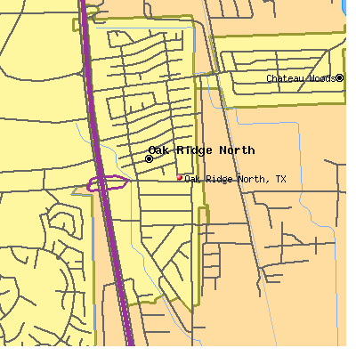 Oak Ridge North map