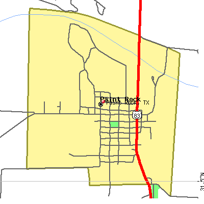 Paint Rock map