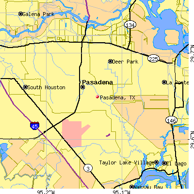 Pasadena map