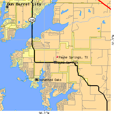 Payne Springs map