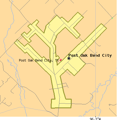 Post Oak Bend City map