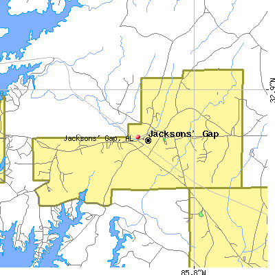 Jacksons' Gap map