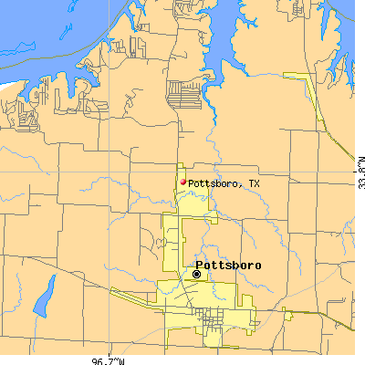 Pottsboro map