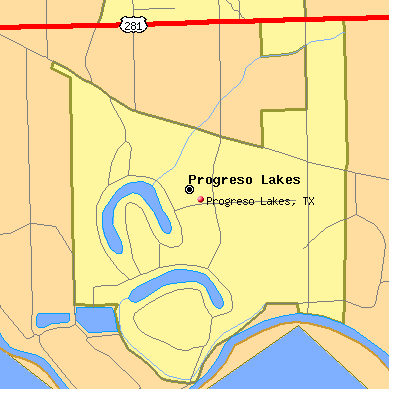 Progreso Lakes map