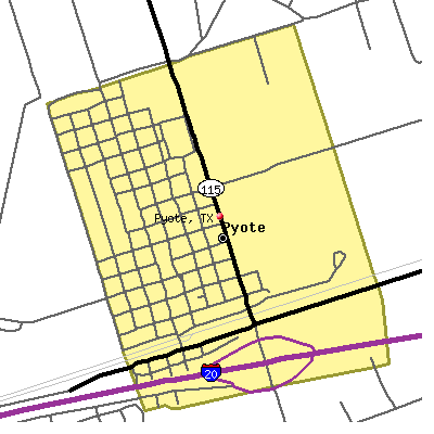 Pyote map