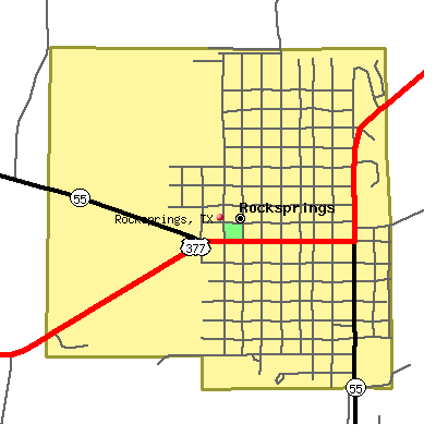 Rocksprings map