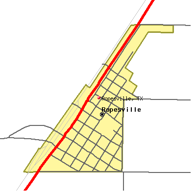 Ropesville map