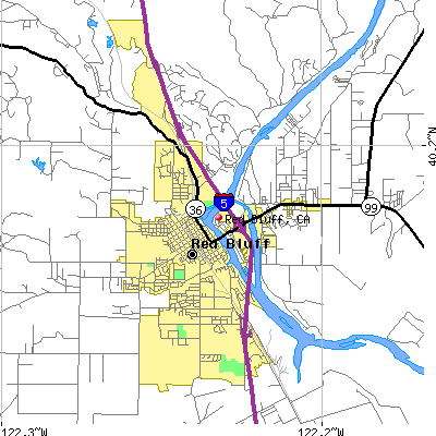 Red Bluff map