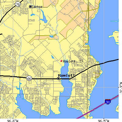 Rowlett map