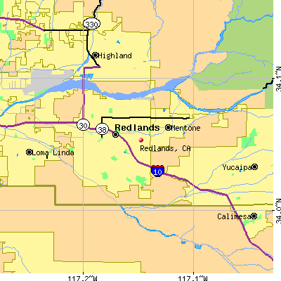 Redlands map