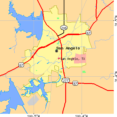 San Angelo map