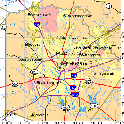 San Antonio map