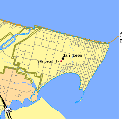 San Leon map