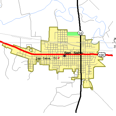 San Saba map