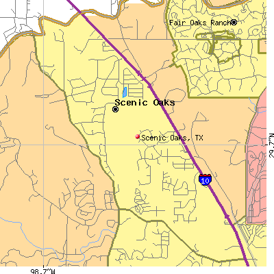 Scenic Oaks map