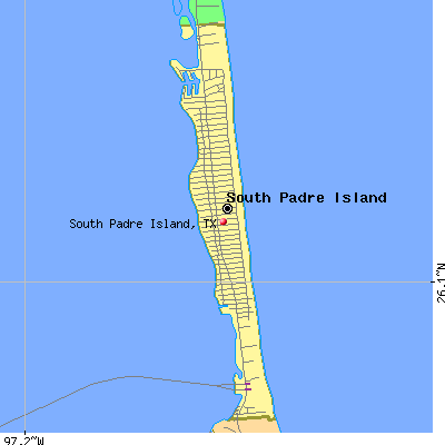South Padre Island map