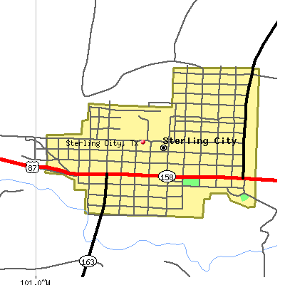 Sterling City map