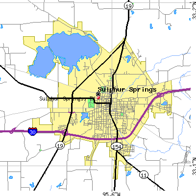 Sulphur Springs map