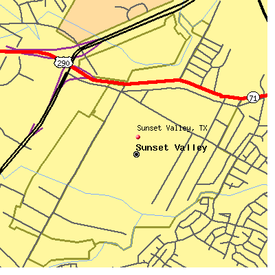 Sunset Valley map
