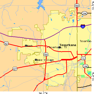 Texarkana map