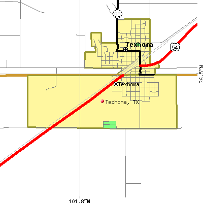 Texhoma map
