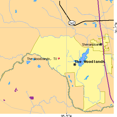 The Woodlands map