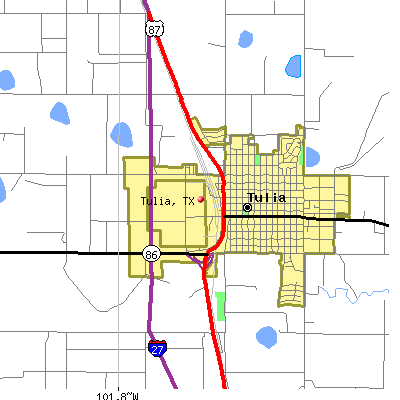 Tulia map