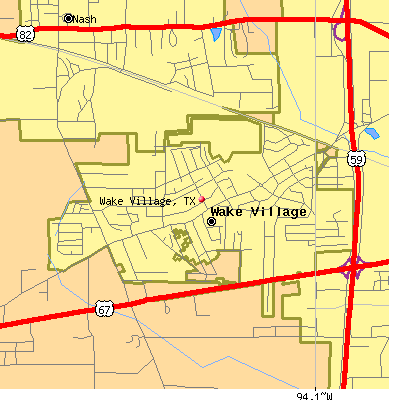 Wake Village map