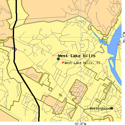West Lake Hills map