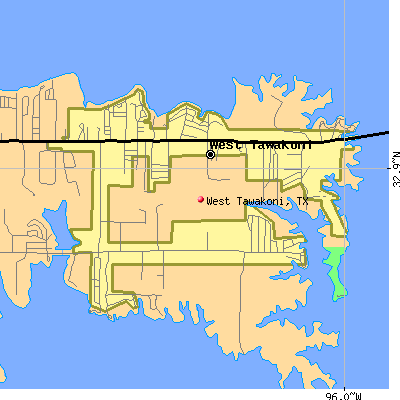 West Tawakoni map