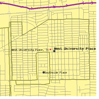 West University Place map