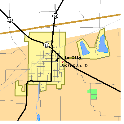 Wolfe City map