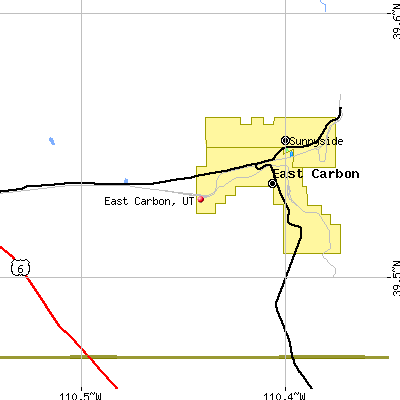 East Carbon map