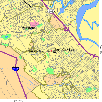 San Carlos map