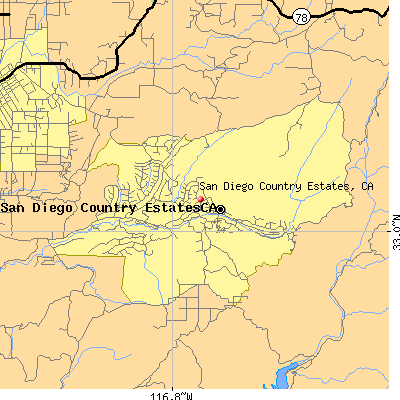San Diego Country Estates map