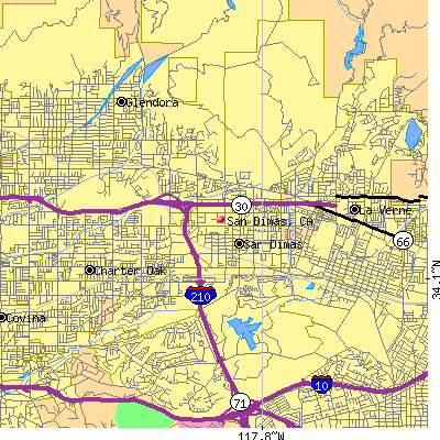 San Dimas map