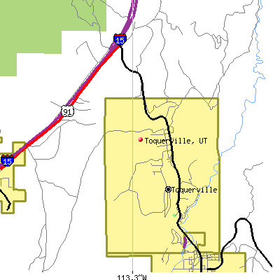 Toquerville map