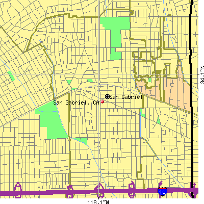 San Gabriel map