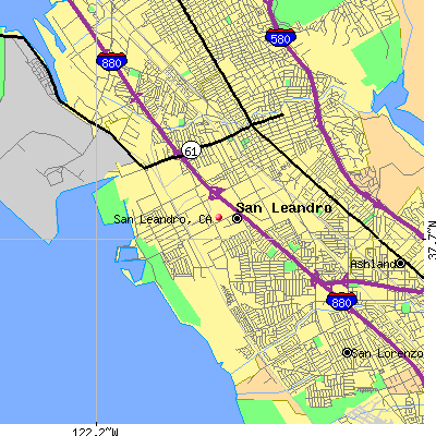 San Leandro map