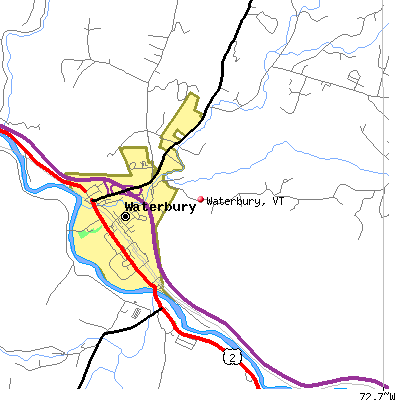 Waterbury map