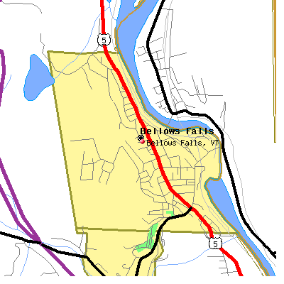 Bellows Falls map