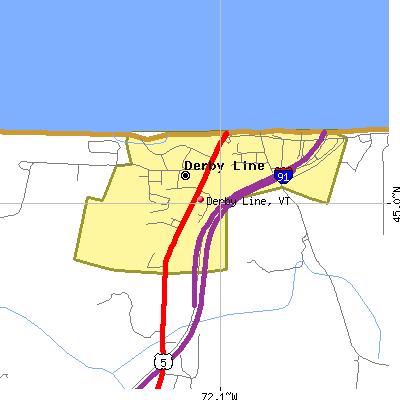 Derby Line map
